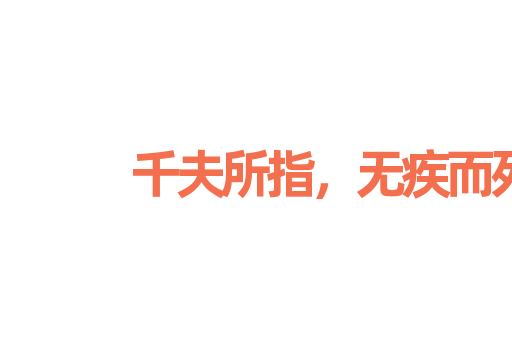 千夫所指，无疾而死