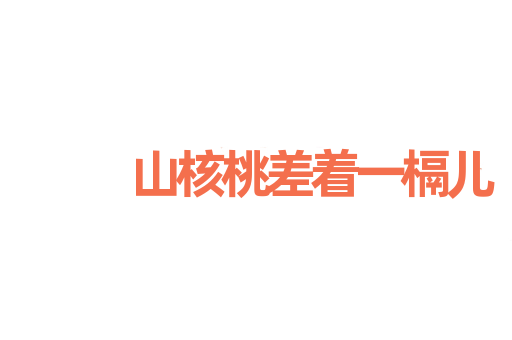 山核桃差着一槅儿