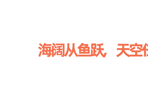 海阔从鱼跃,天空任鸟飞