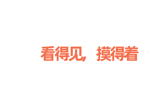 看得见,摸得着